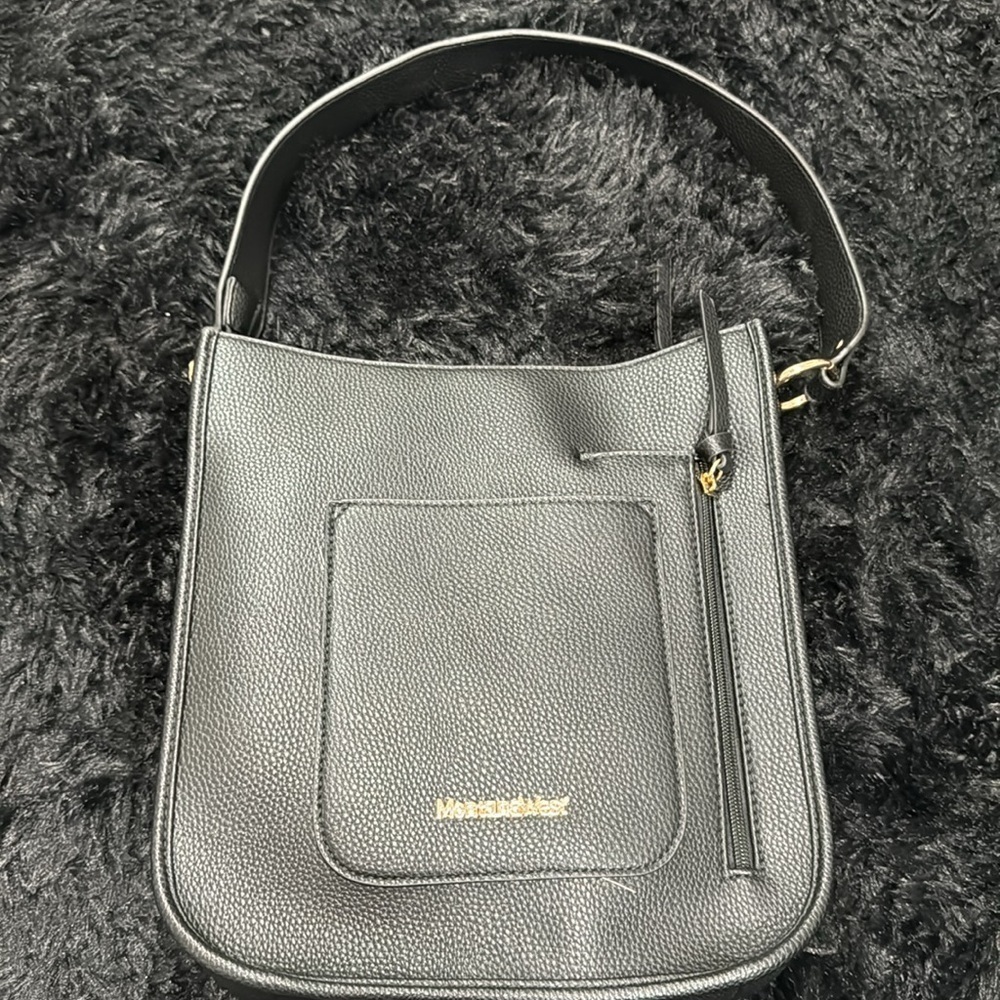 Montana West Black and Leopard Shoulder Bag